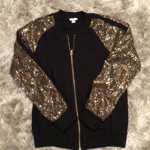 Sequin Bomber Jacket
